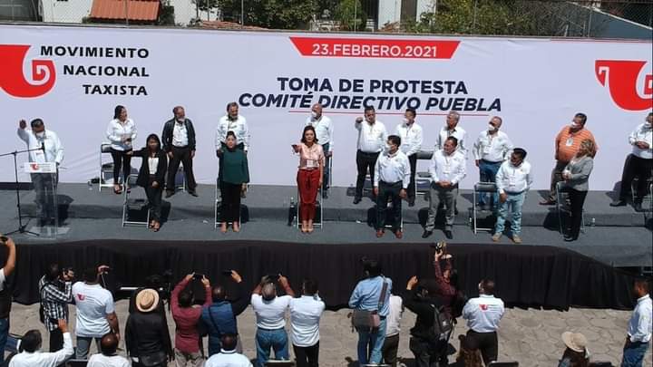 Cumple Movimiento Nacional Taxista su primer año en Puebla