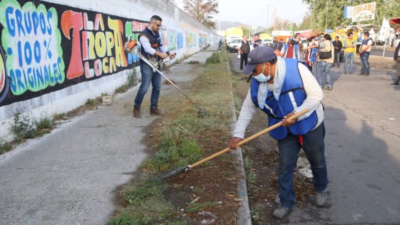 Trabajan en el mejoramiento urbano del boulevar Xonacatepec