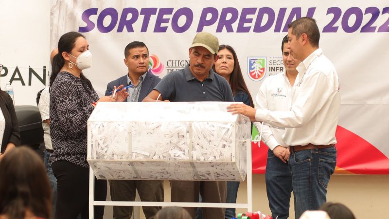 Premian a ganadores del Sorteo Predial 2022 en Chignahuapan