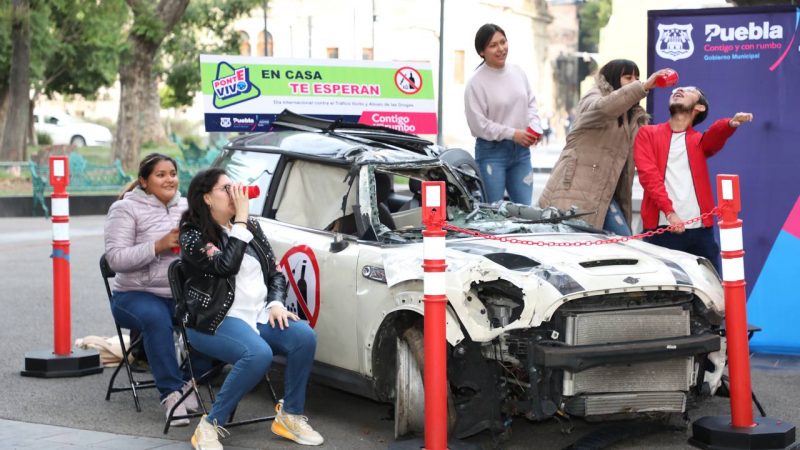 Lanzan campaña de prevención de accidentes viales en la capital de Puebla