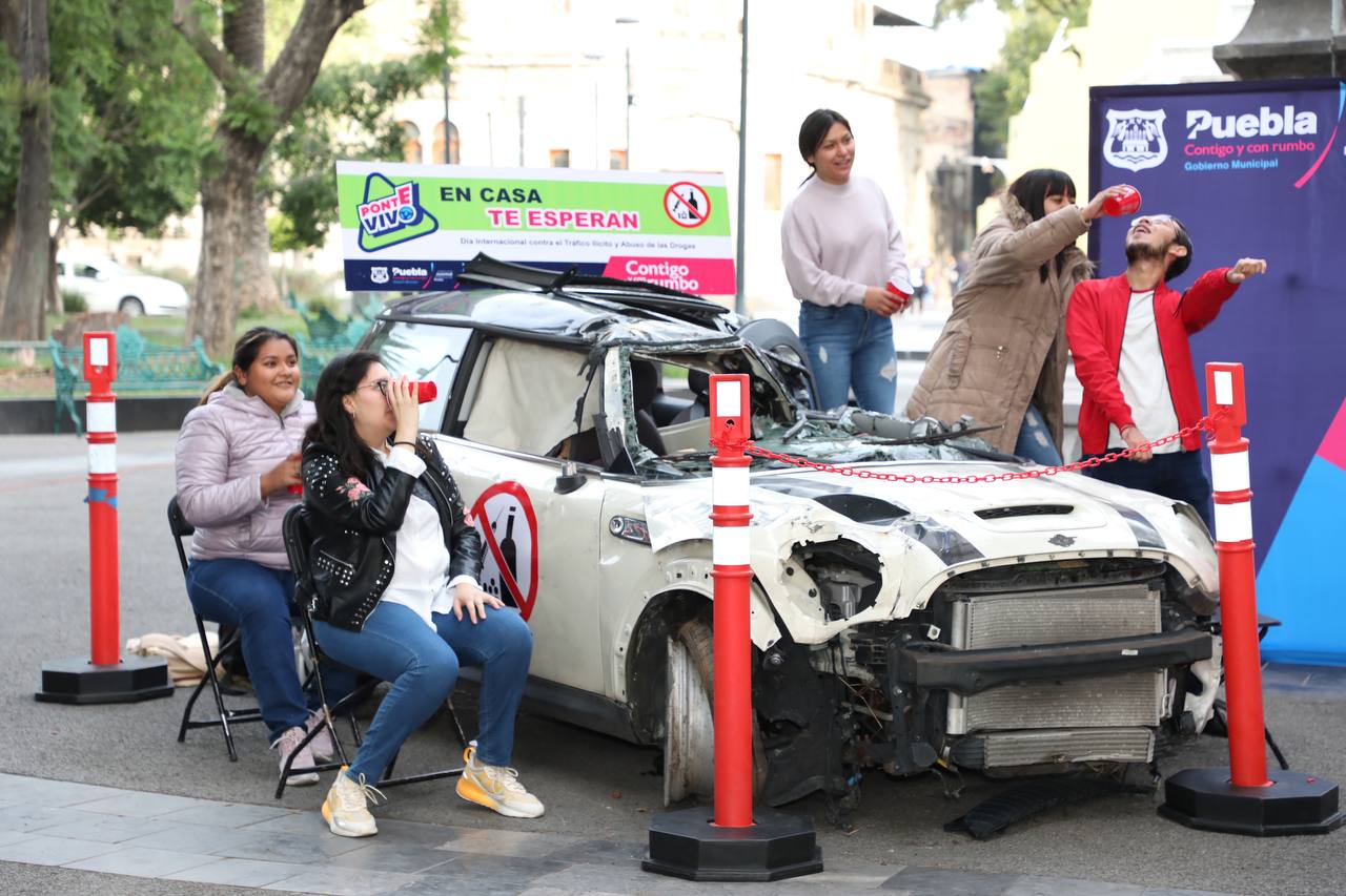 Lanzan campaña de prevención de accidentes viales en la capital de Puebla