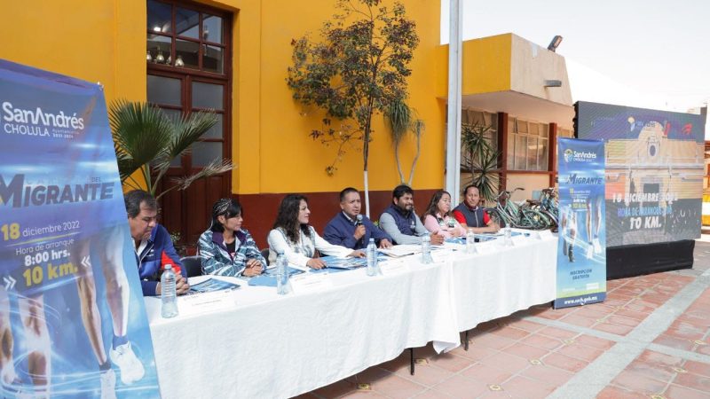 Presentan Carrera del Migrante 2022 en San Andrés Cholula