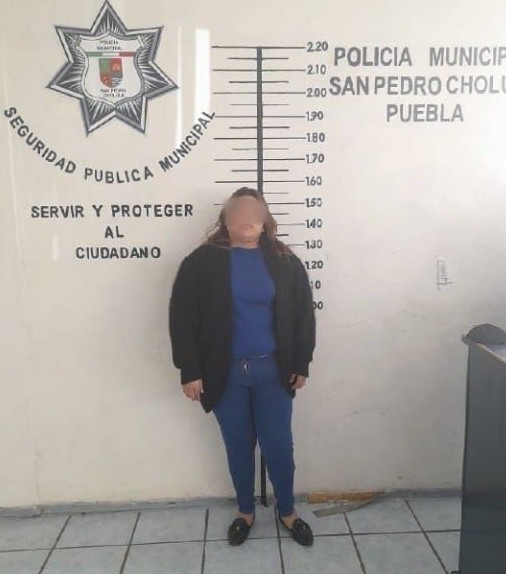 Catalina “N” fue detenida en San Pedro Cholula con vehículo presuntamente robado