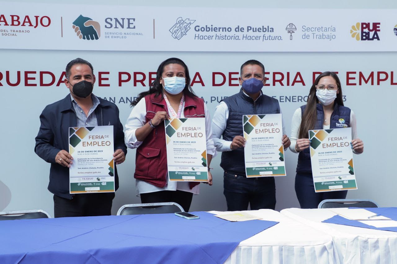 Anuncian Primera Feria del Empleo 2023 en San Andrés Cholula