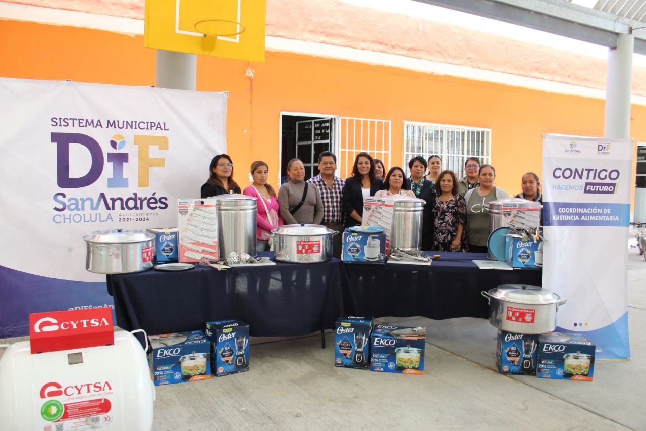 Equipan desayunadores escolares en San Andrés Cholula