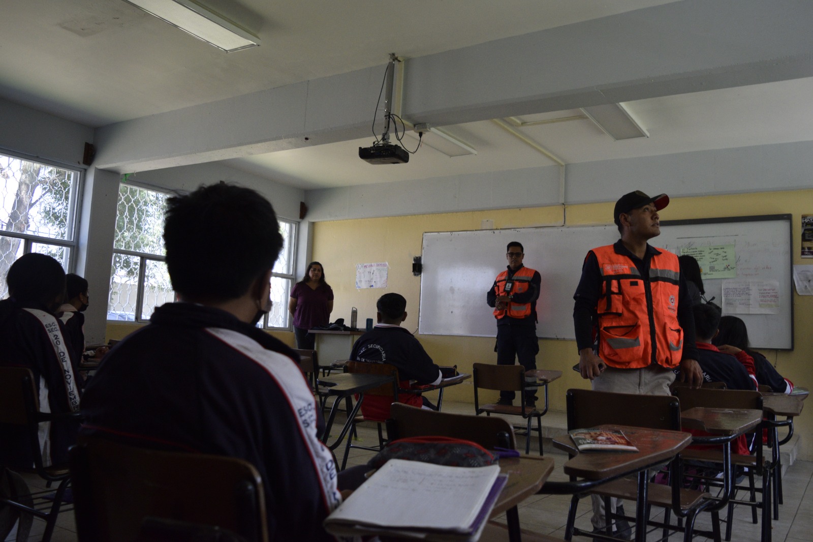 Realizan en San Pedro Cholula simulacro preventivo de seguridad escolar