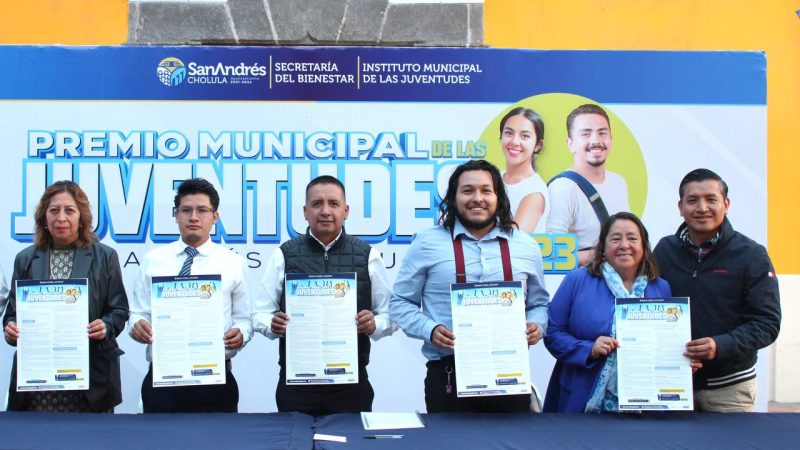 Lanzan en San Andrés Cholula convocatoria para el Premio Municipal de las Juventudes
