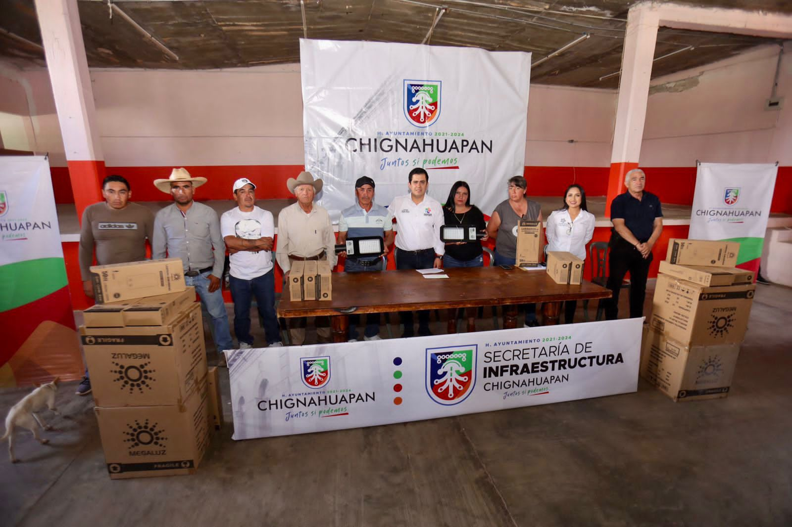 Mejoran alumbrado público en comunidad de Chignahuapan