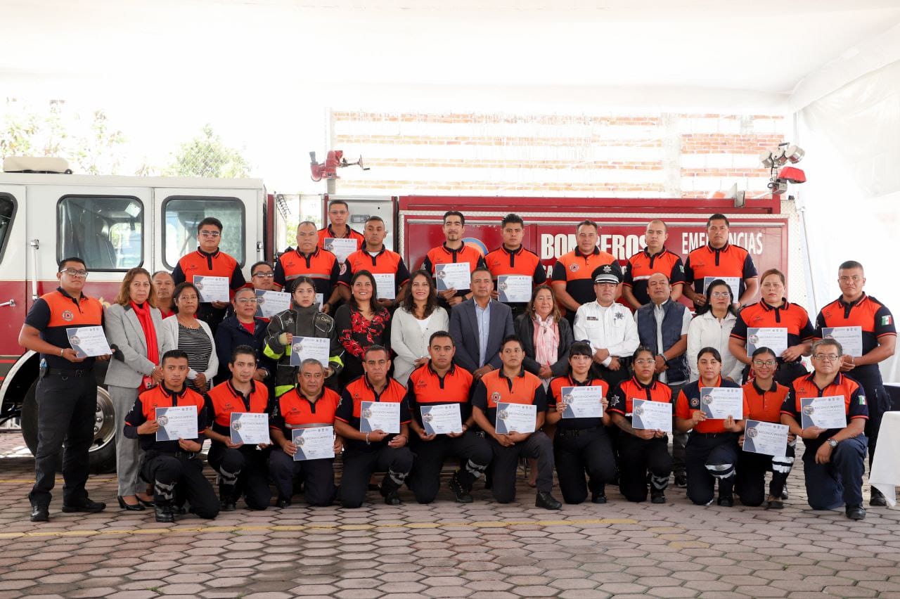 Reconocen labor de Bomberos en San Andrés Cholula