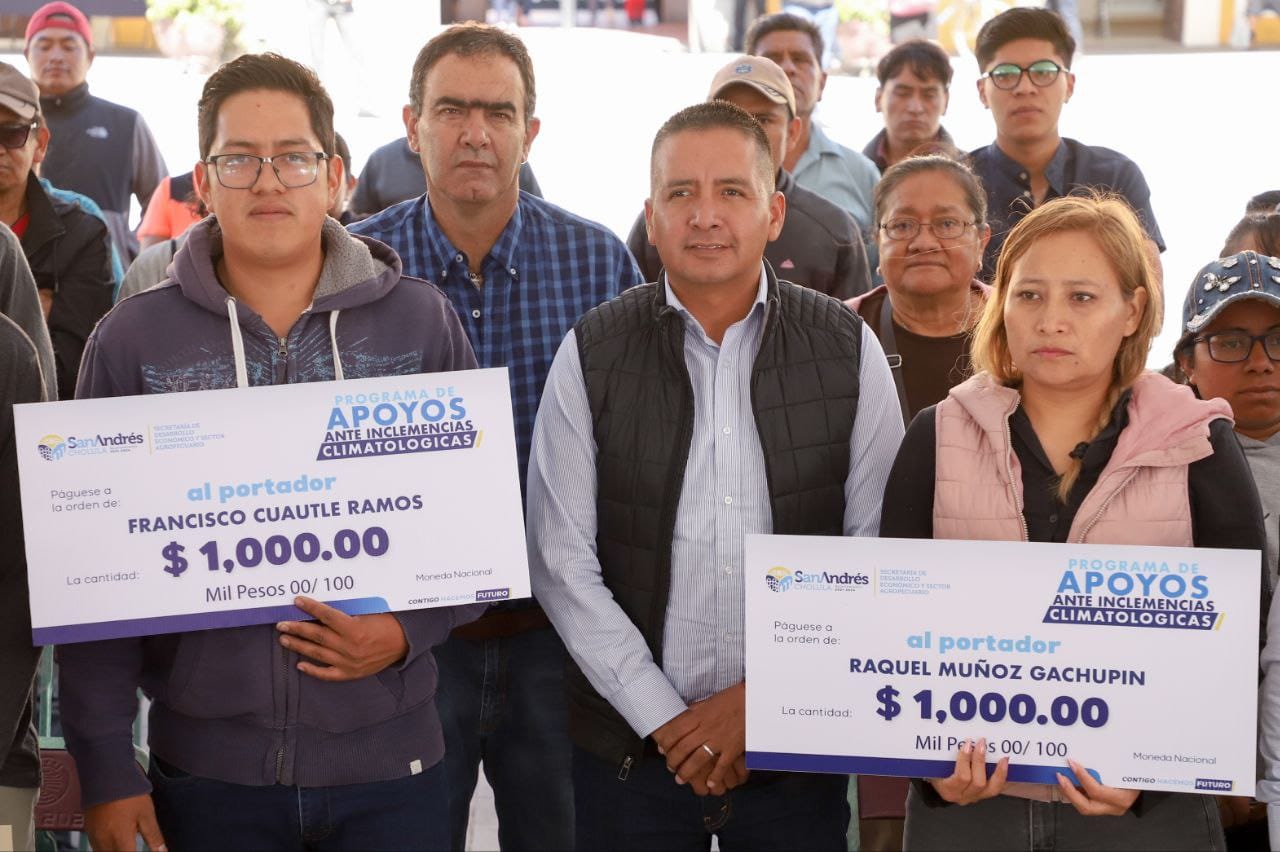 Apoyan a productores afectados por lluvias San Andrés Cholula