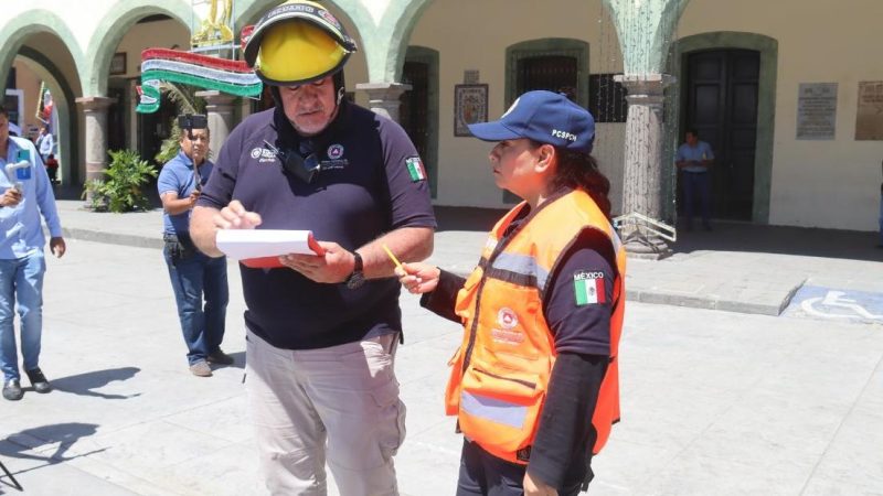 Participa San Pedro Cholula en Simulacro Estatal de sismo
