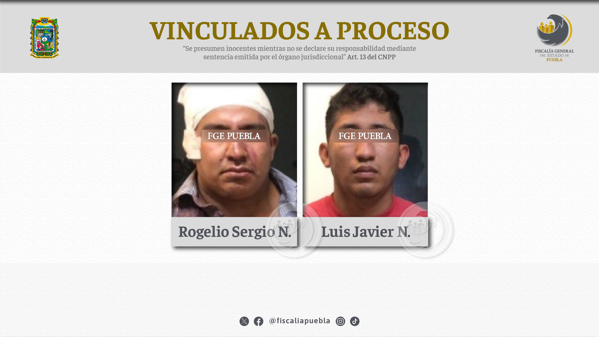 Vinculados a proceso por secuestro de dos hombres en Texmelucan