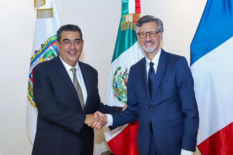 Anuncia Sergio Salomón llegada de inversión francesa a Puebla