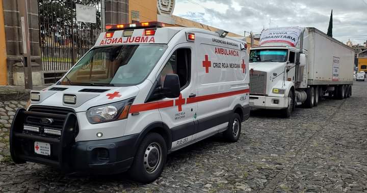 Envía Cruz Roja Puebla víveres a damnificados de Guerrero