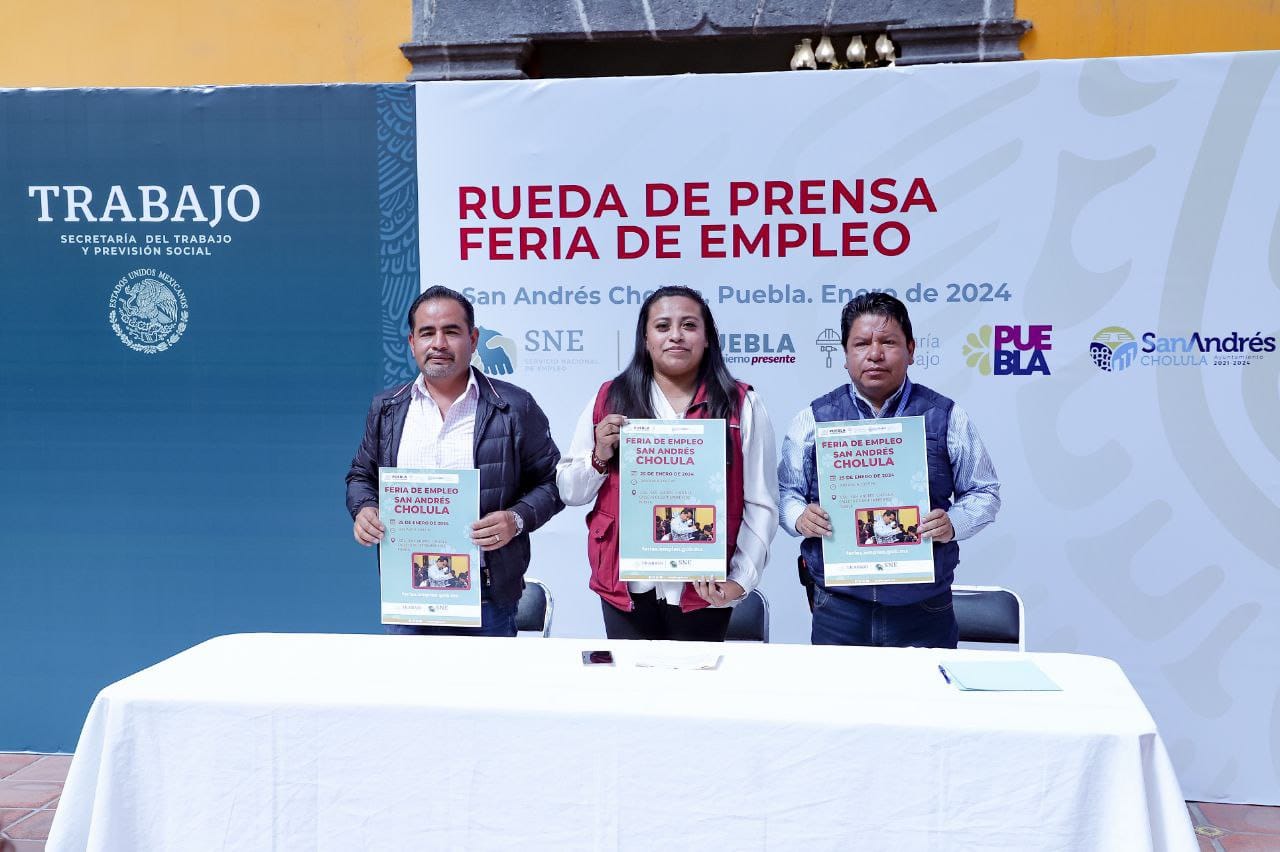 Anuncian primera Feria del Empleo 2024 en San Andrés Cholula