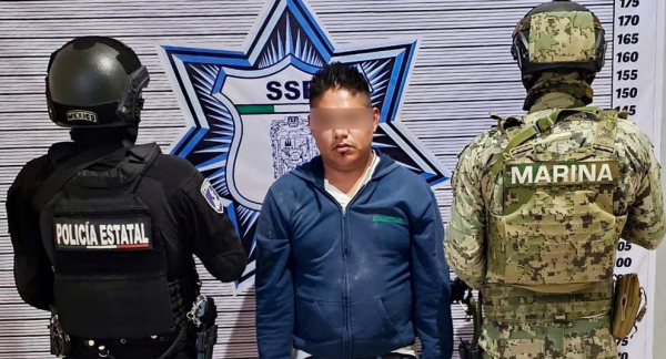 Detiene SSP y SEMAR a presunto narcomenudista en San Pedro Cholula