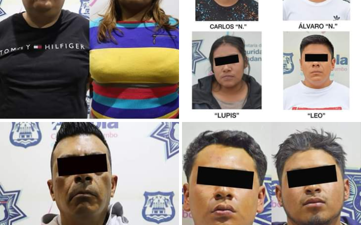 Detienen a diez presuntos delincuentes por robo de vehículo con violencia, autopartes y a comercio