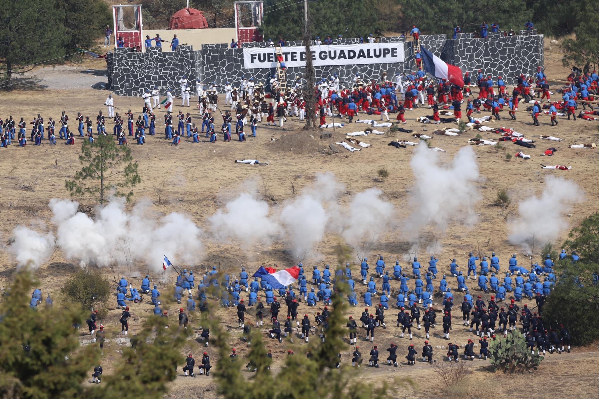 Realizan escenificación de la Batalla del 5 de Mayo de 1862