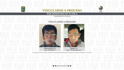 Vinculados a proceso por homicidio en Tlaola