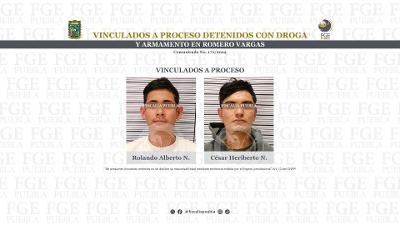 Vinculados a proceso detenidos con droga y armamento en la Romero Vargas