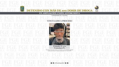 Detenido con más de 100 dosis de droga en Ampliación Unión Antorchista