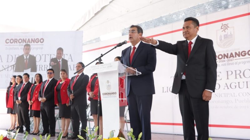 Convoca Armando Aguirre a la unidad en su toma de protesta como alcalde de Coronango