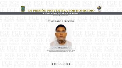 En prisión preventiva por homicidio y portación de arma de fuego