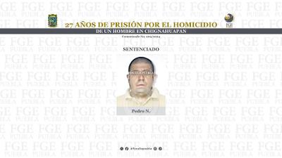 27 años de prisión por el homicidio de un hombre en Chignahuapan