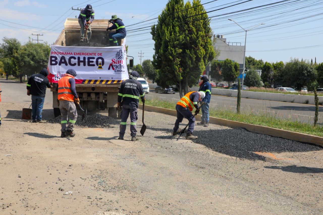 Activan Programa de Bacheo Emergente en San Andrés Cholula