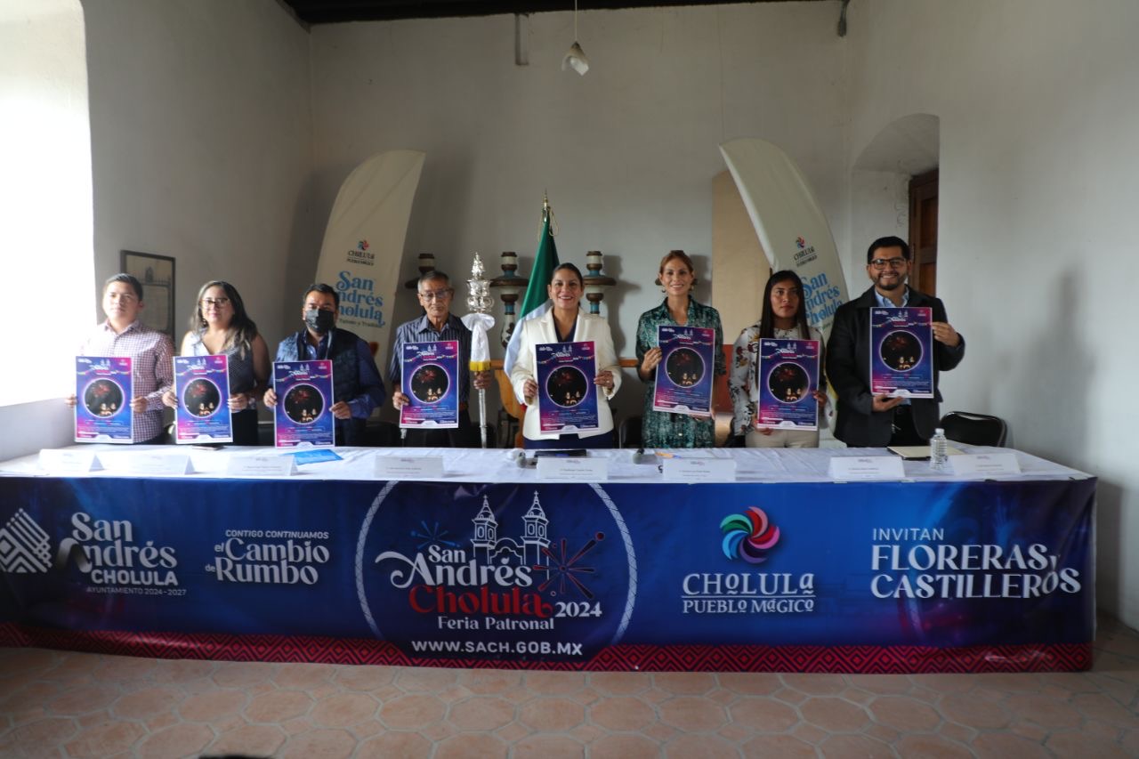 Presentan actividades de la Feria Patronal San Andrés Cholula 2024