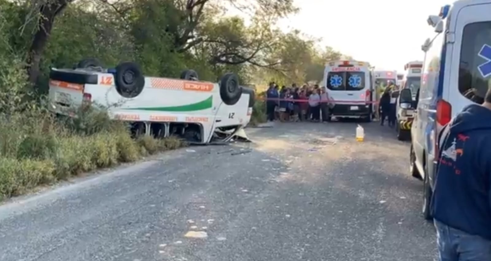 Accidente de transporte público deja varios heridos en la carretera Zinacatepec-Tehuacán