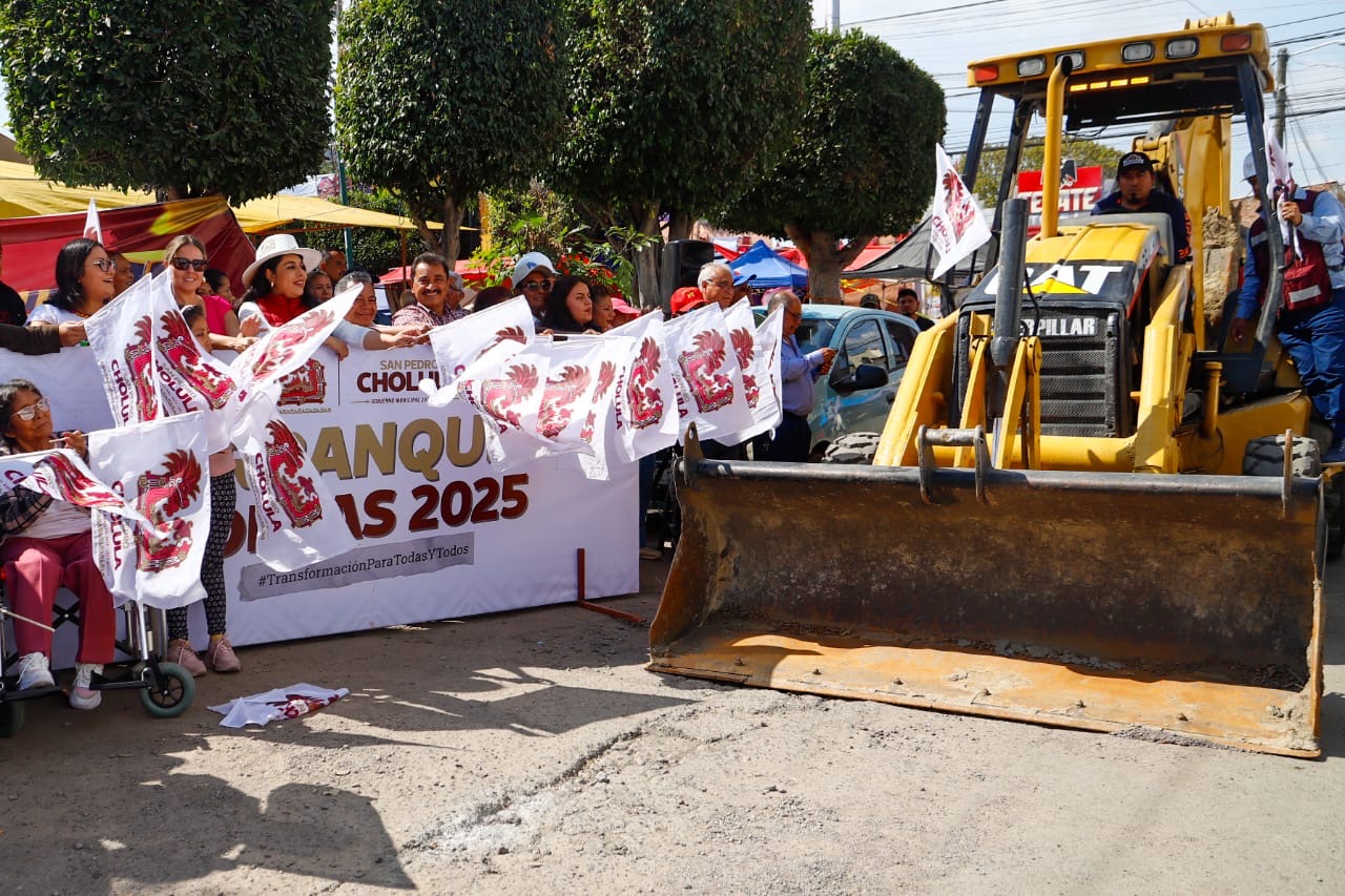 Realiza Ayuntamiento de Cholula obras de infraestructura urbana en juntas auxiliares