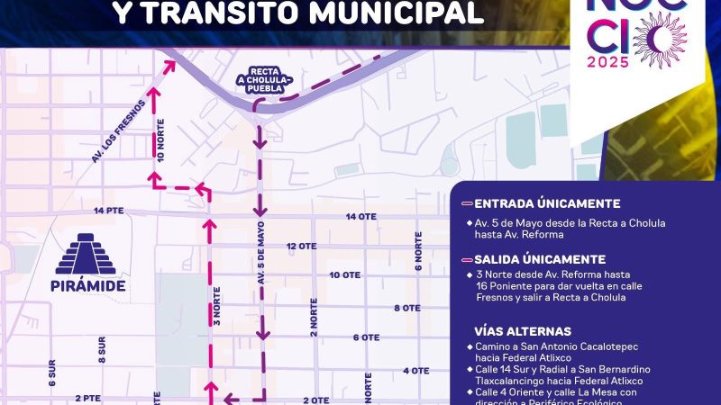 Implementa San Andrés Cholula operativo de seguridad por Festival Equinoccio