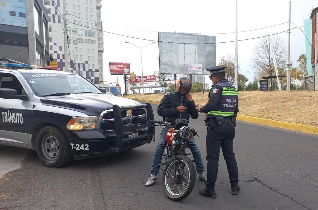 Implementan operativo “Motocicleta en Regla” en San Andrés Cholula
