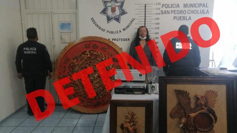 Detienen a presunto ladrón en junta auxiliar de San Pedro Cholula
