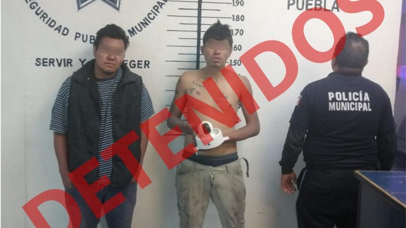 Detenidos por robar una cámara de videovigilancia en San Pedro Cholula