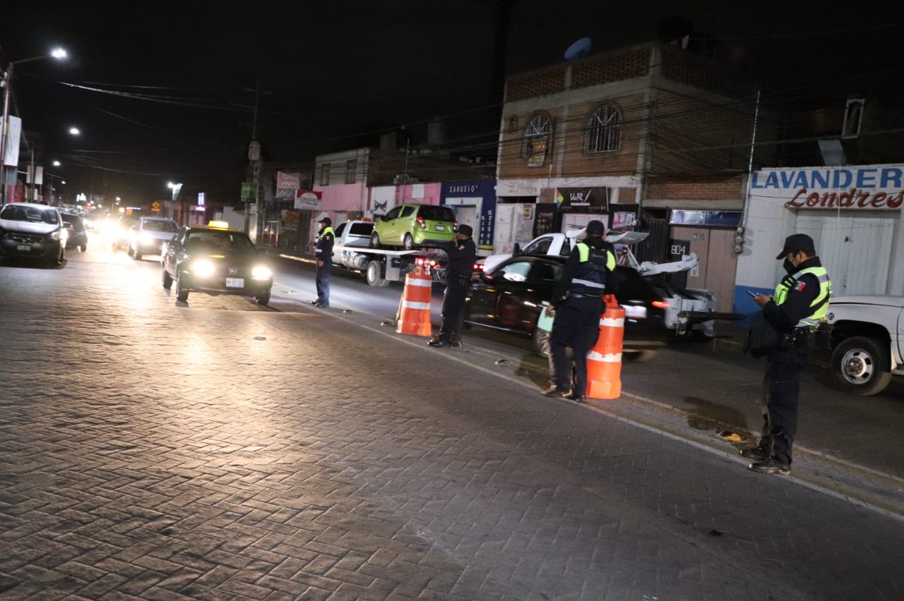 Remiten a 33 personas durante Operativo Alcoholímetro en San Pedro Cholula