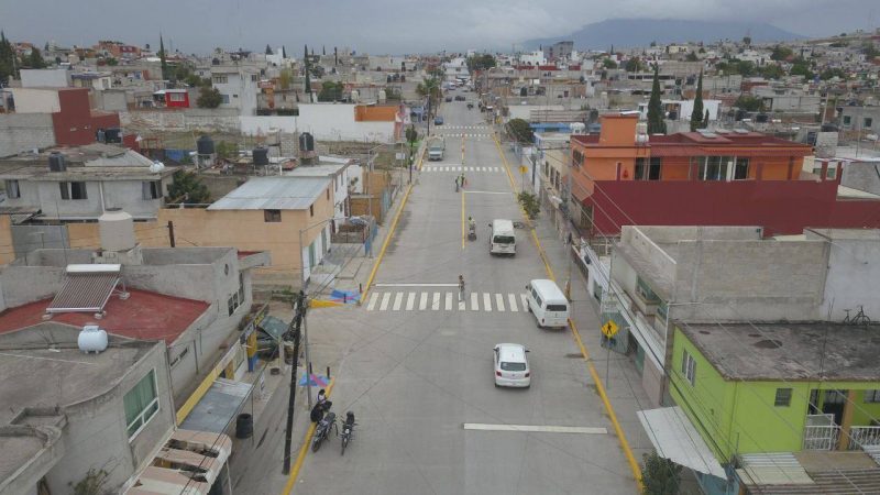 Rehabilita ayuntamiento de Puebla vialidad en San Jerónimo Caleras