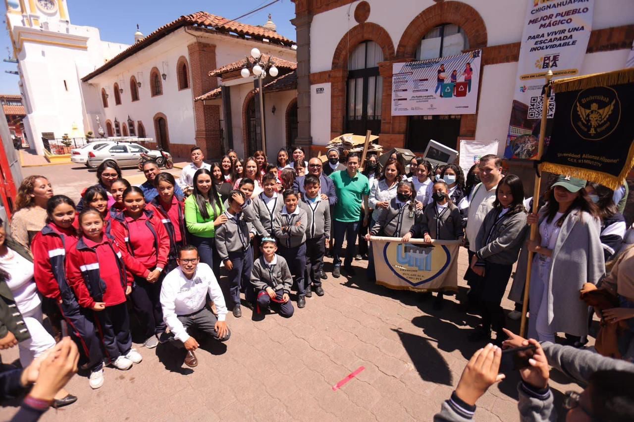 Promueven autoridades estatales y municipales “Reciclatón”, en Chignahuapan 