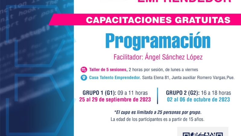 Inicia Ayuntamiento de Puebla capacitaciones en “Casa Telento Emprendedor”