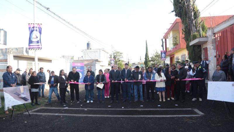 Inaugura Ayuntamiento de Puebla red pluvial en Santa Catarina