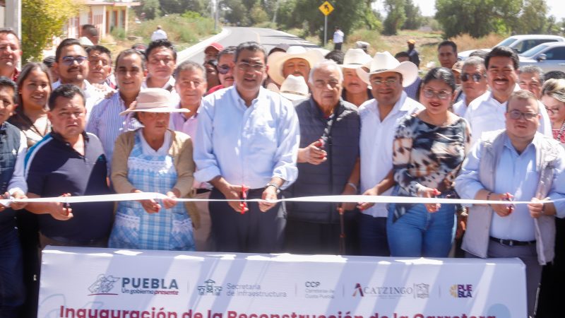 Inauguran rehabilitación de la carretera Acatzingo-Huixcolotla