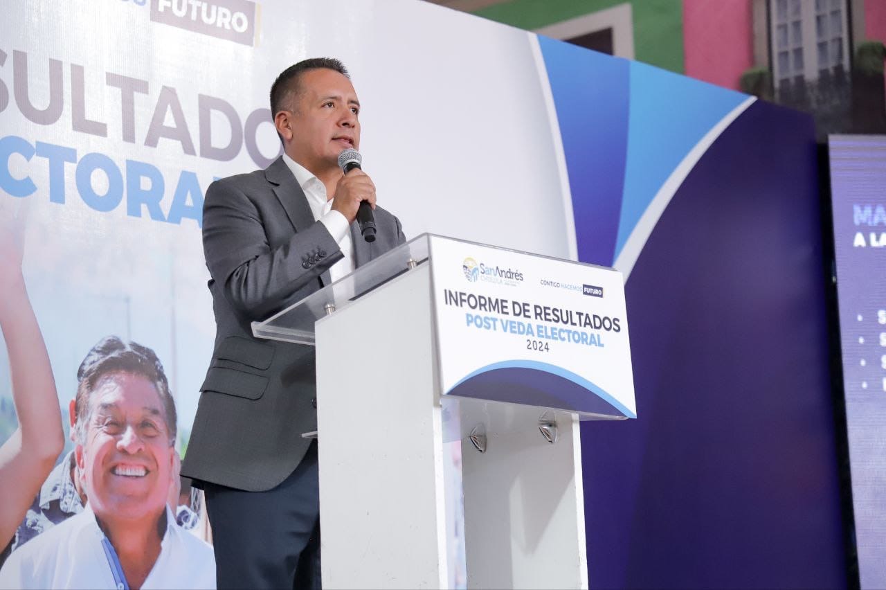 Presenta edil de San Andrés Cholula Informe de Actividades durante veda electoral