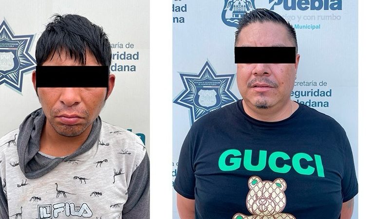 Dos detenidos por robo a tiendas Oxxo en la capital de Puebla