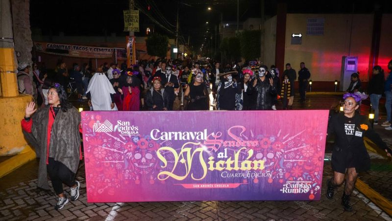 Mantiene San Andrés Cholula viva la tradición con el carnaval “Un viaje al Mictlán”