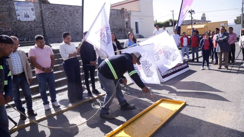 Dignifican espacios urbanos en San Andrés Cholula