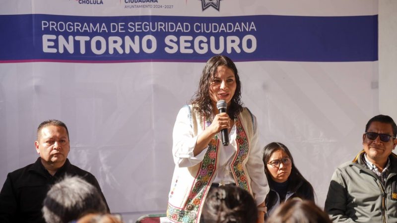 Anuncia Lupita Cuautle programa “Entorno Seguro” en San Andrés Cholula