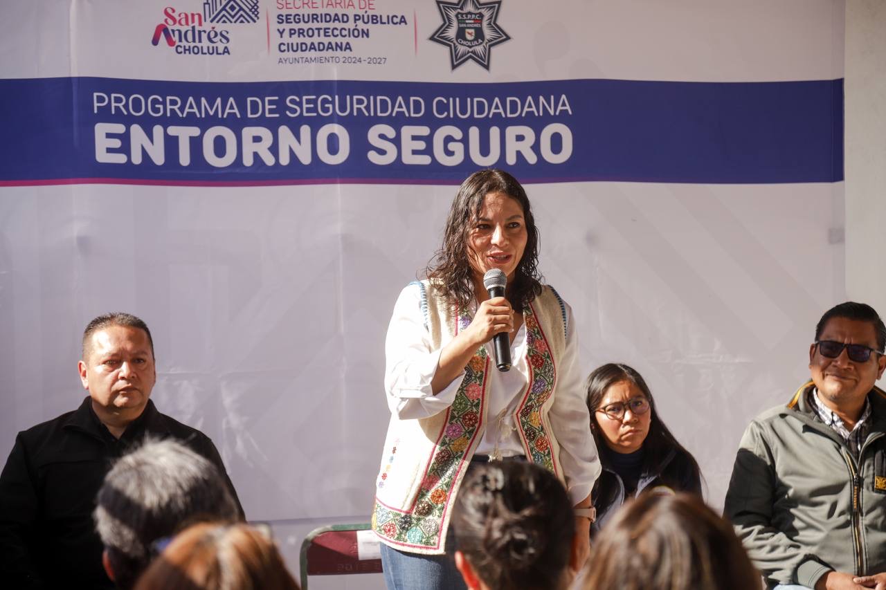 Anuncia Lupita Cuautle programa “Entorno Seguro” en San Andrés Cholula