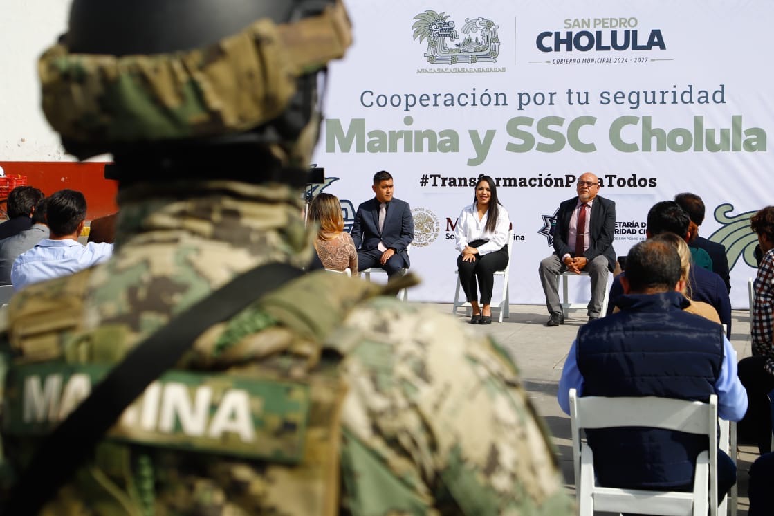 Fortalece San Pedro Cholula seguridad pública, con elementos de la Marina