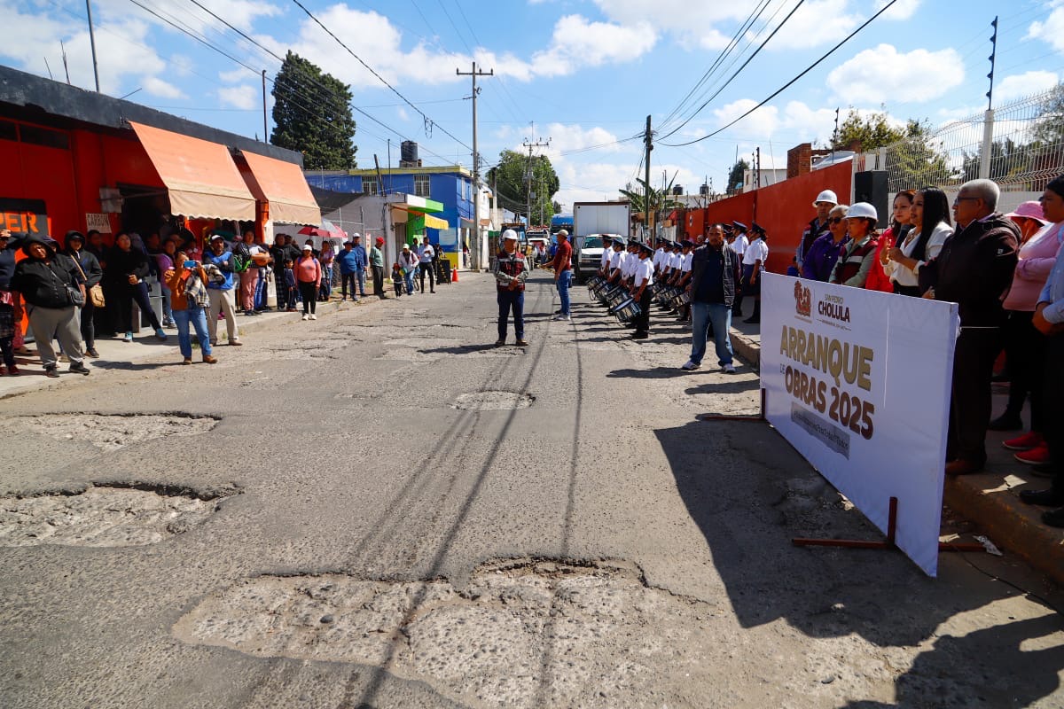 Realizan obras de infraestructura en San Pedro Cholula